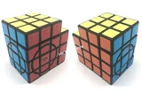 Calvin's 3x3x5 Semi-Super L-Cube (adjacent circles) with Evgeniy logo Black Body