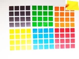 4x4x4 Clear Sticker Set (High Quality PVC Stickers) (for cube 60x60x60mm)