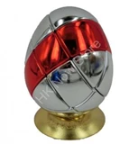 Meffert Metalised egg 3x3 No.8 (silver with middle red, limited edition)
