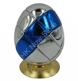 Meffert Metalised Egg 3x3 No.7 (silver with middle blue, limited edition)