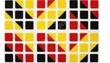 Perez's Corner Twist Sticker Set (Red, Yellow, Black Color Scheme) (for cube 56x56x56mm)