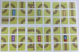 3x3 Rail Cube Stickers Set (for cube 56x56x56mm)