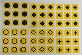 3x3x3 PVC Graphic Stickers Yellow Set (for cube 56x56x56mm)
