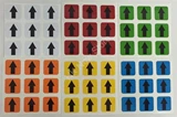 3x3x3 PVC Arrow Stickers Set (for cube 56x56x56mm)