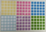 5x5x5 Light Color Stickers Set (for cube 62x62x62mm)