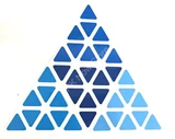Pyraminx Blue Gradient Stickers Set