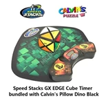 Speed Stacks GX EDGE Cube Timer bundled with Calvin's Pillow Dino Black