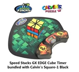 Speed Stacks GX EDGE Cube Timer bundled with Calvin's Square-1 Black