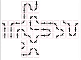 3x3x3 White Basic - Arrow Maze stickers set (for cube 56x56x56mm)