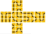 3x3x3 Yellow Basic - Arrow Maze stickers set (for cube 56x56x56mm)