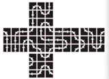 3x3x3 Black Basic - Arrow Maze stickers set (for cube 56x56x56mm)