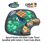 Speed Stacks GX EDGE Cube Timer bundled with Calvin's Twist Cube Black