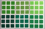 3x3 All Green Gradient Stickers set (for cube 56x56x56mm)