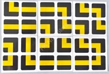 2x2x2 PVC Black-Base Maze Stickers Set (for cube 50x50x50mm)