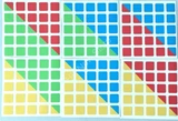 5x5x5 PVC 4 Colors Stickers Set (for cube 62x62x62mm)