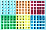 5x5x5 PVC Arrow Stickers Set (for cube 62x62x62mm)