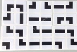 2x2x2 PVC White-Base Maze Stickers Set (for cube 50x50x50mm)