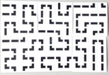 4x4x4 PVC White-Base Maze Stickers Set (for cube 62x62x62mm)
