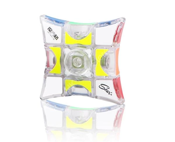 Fidget Spinner 3x3x1 Super Floppy Cube Clear body