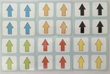 2x2x2 PVC Arrow Stickers Set (for cube 50x50x50mm)
