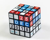 4x4x4 English Calendar Cube Black Body 