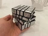 Mirror 4x4x4 Cube Black Body with Silver Label (Lee Mod)