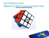 Gan GAN356 i2 3x3x3 (Magnetic & Built-in gyroscope) Black Body Smart Cube with APP (Robot not Included)