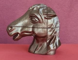 Chinese Zodiac Animal 2x2x2 Puzzle Head (Mini Horse) in Bronze Body (3D printing Mod)