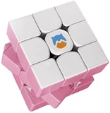 Gan Monster Go MG3 3x3x3 Cloud I Speed Cube (White Pink Tiles)