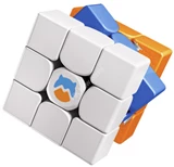 Gan Monster Go MG3 3x3x3 Rainbow Speed Cube (White Blue Orange Tiles)