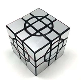 Crazy Mirror 3x3x3 Cube (6 circles, free turning) Black Body with Silver Label (Xu Mod)
