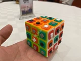 Gray Matter 3x3x3 Bastinazo Cube with Tiles - Master (Orange, Green, White, 2 faces each)