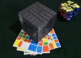 Horror Mirror 5x5x5 Magnetic Cube Black Body with DIY 6-color stickers (Lee Mod)