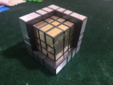 Gray Mirror 4x4x4 Illusion Inside (Black Body, Silver-Gold Label) (Lee Mod)