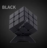 YZ Electroplated Metal Alloy 3x3x3 Cube Black Body (with DIY Stickers)