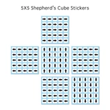 5x5x5 Shepherd's Cube Stickers set (for cube 62x62x62mm)