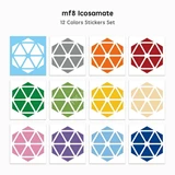 mf8 Icosamate 12 Colors Stickers Set
