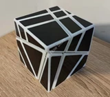 Ghost Cube 3x3x2 White Body with Black Label (Lee Mod)