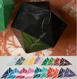 AJ Clover Icosahedron Black Body with 20-Color Stickers