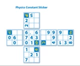 3x3x3 Physics Constant Sticker Set (for cube 56x56x56mm)