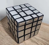 Super Mirror 4x4x4 Cube Black Body with Silver Label (Lee Mod)