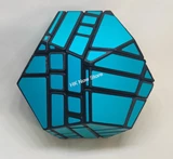 4x4x4 Dodecahedron Ghost Cube Black Body with Blue Sticker (Manqube Mod)
