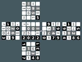 4x4 Grey Clock Calendar Set (for black cube 62x62x62mm)