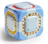 Hand-Massage 3x3x3 80mm Cube (with 6-Color Beads) Blue