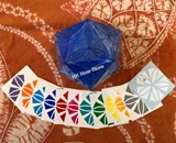 AJ Clover Icosahedron Ice Blue with 12-Color Stickers (limited edition)