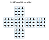 3x3x3 Plane Stickers Set (for Black Cube 56x56x56mm)