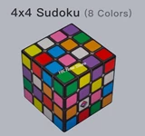 4x4x4 Sudoku Cube 8-Colors (UV print) Black Body