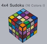 4x4x4 Sudoku Cube 16-Colors (UV print) V1 Black Body