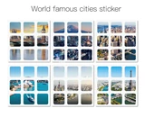 World Famous Cities Stickers Set (for Black Cube 56x56x56mm)