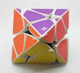 Octahedron Kilominx Cube White Body with multi colour stickers (Manqube Mod)